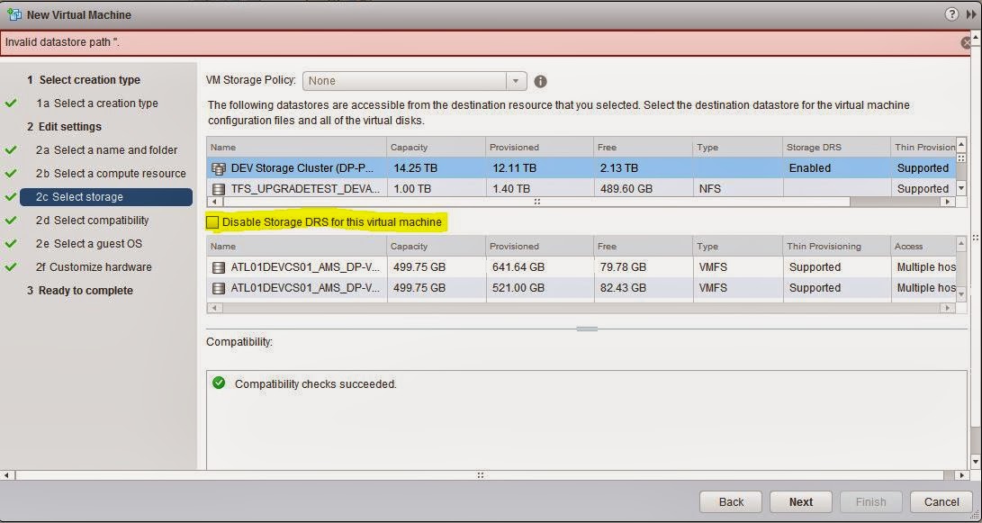 VirtualRealization VMware 5 5 Error Invalid Datastore Path