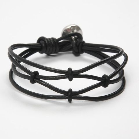 Craft & Creativity: A Bracelet made from Leather Cords with Silicone ...