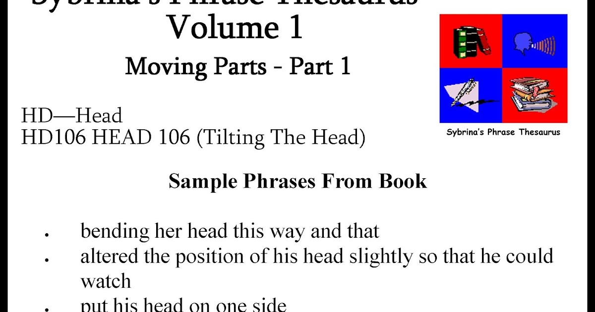 Sybrina Publishing Phrase Thesaurus Samples Vol 1 Moving Parts