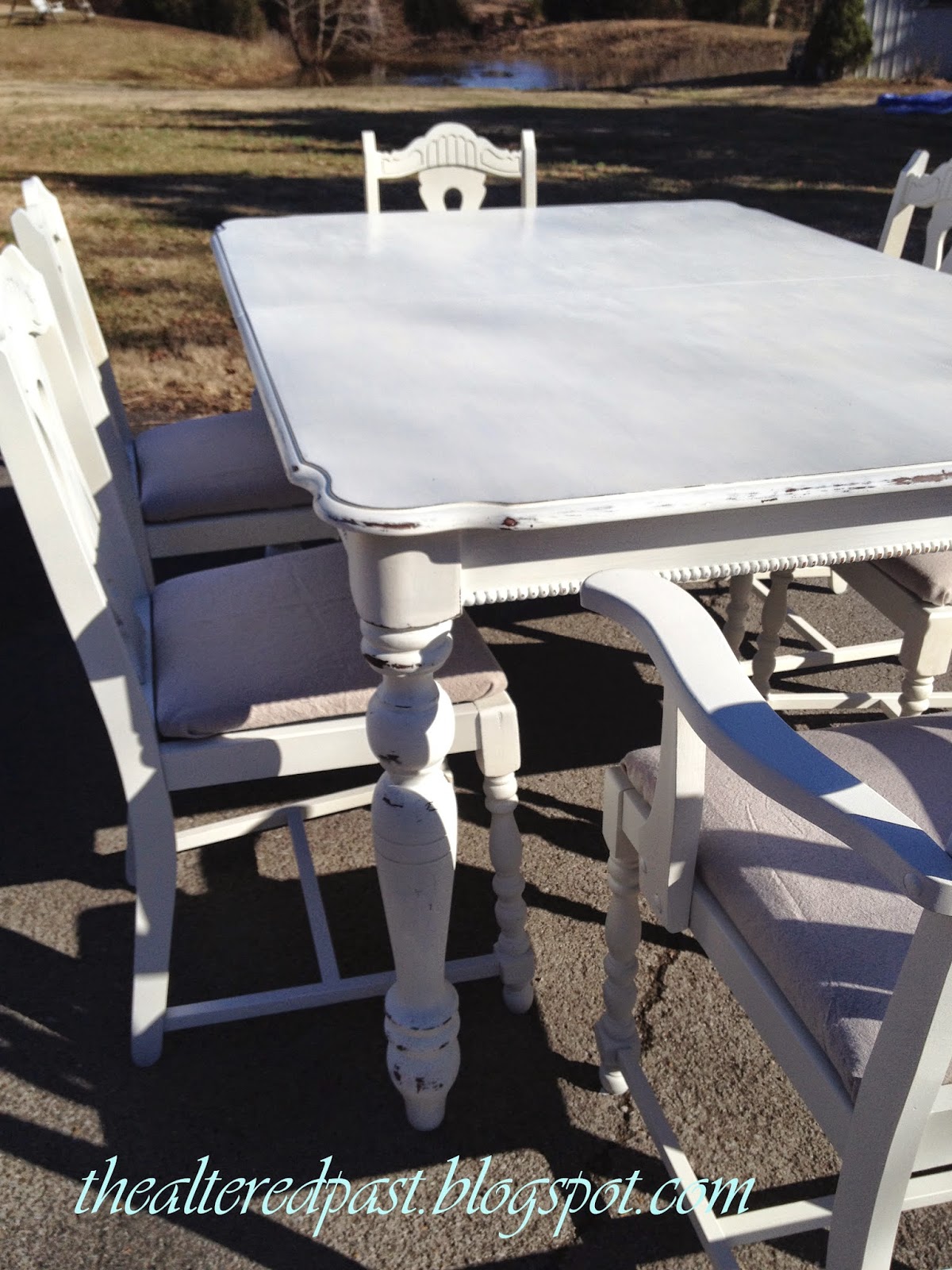 quickly and easily paint a table and chairs with paint sprayer, the altered past blog