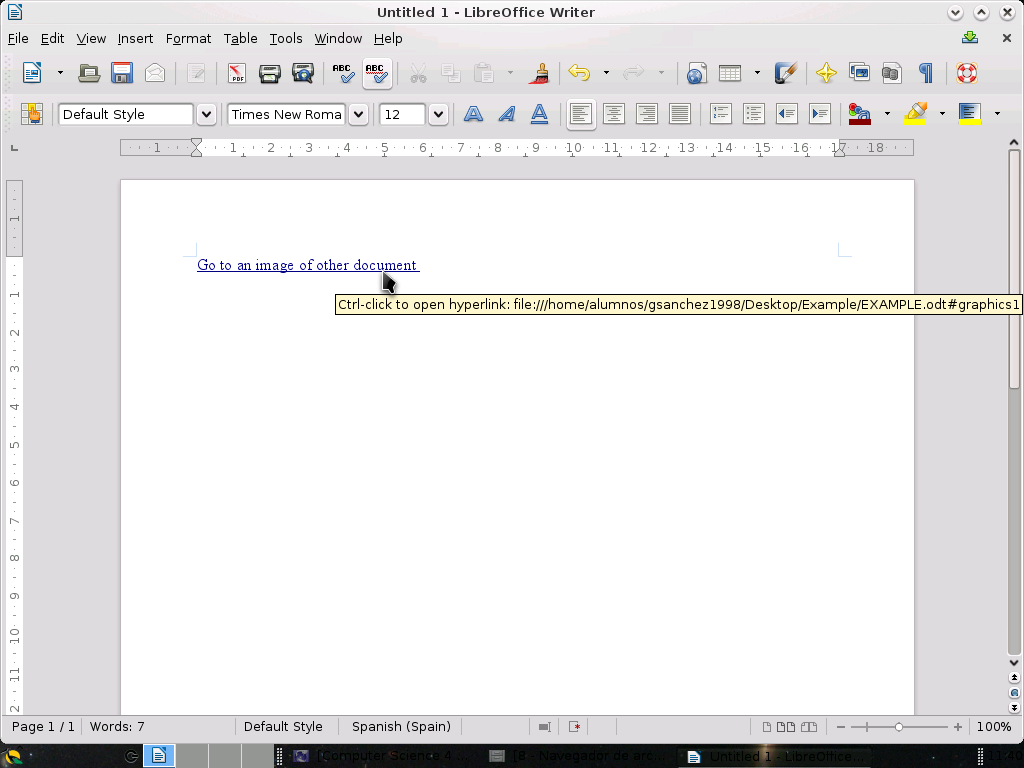 Computer Science How to create hyperlinks in LibreOffice Writer