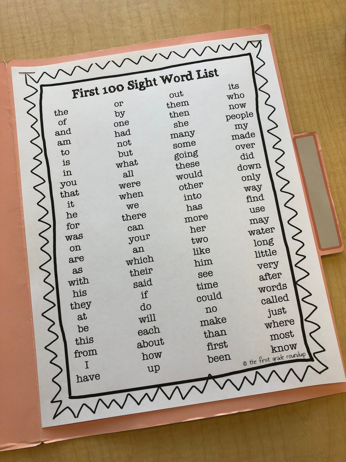 Sight Word Folders Firstgraderoundup