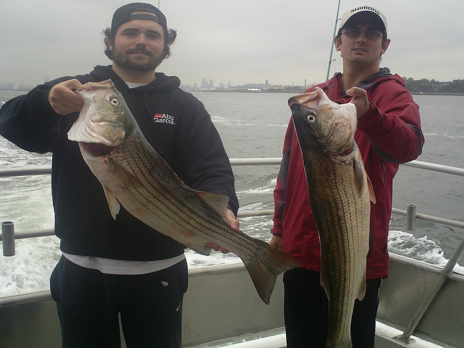 Jersey Shore Fishing Stripers active in the Hudson