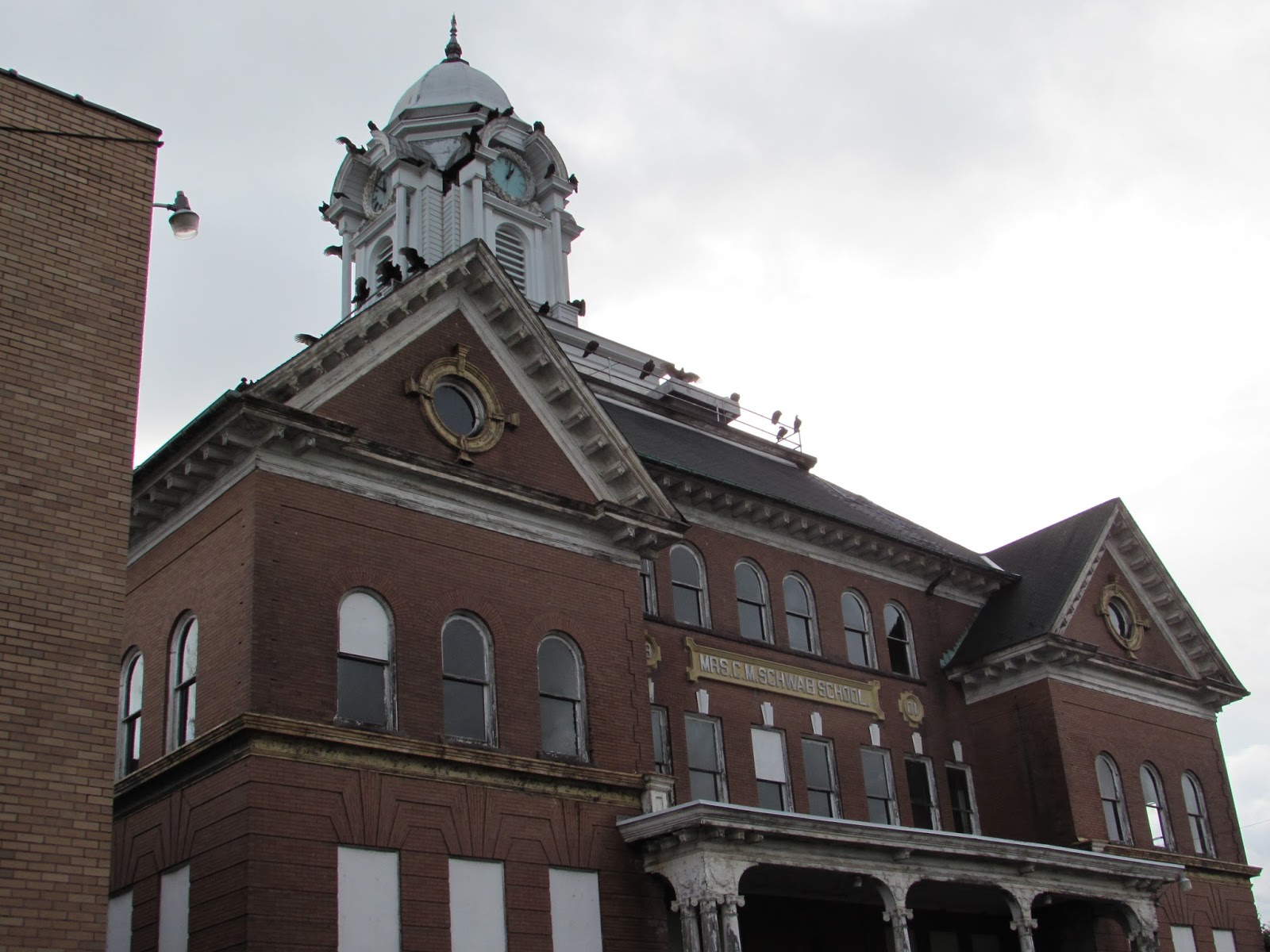 Weatherly, PA's Mrs. C. M. Schwab School Building Interesting