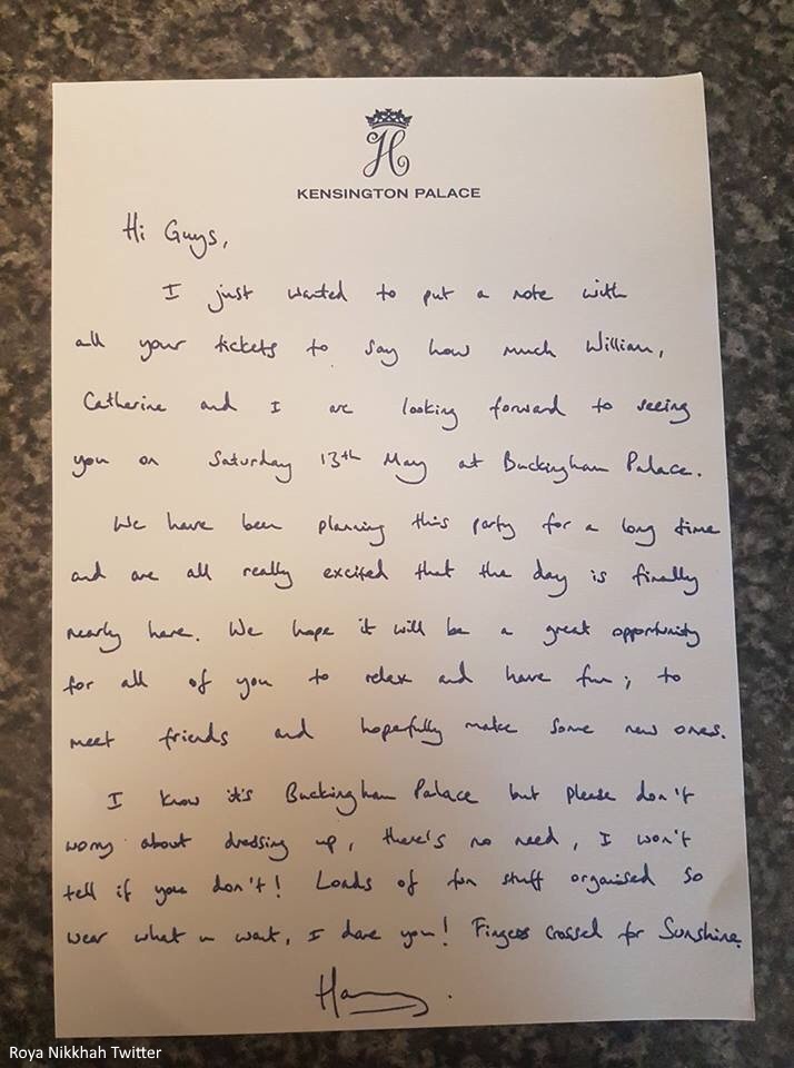 Sample letter to royal family image