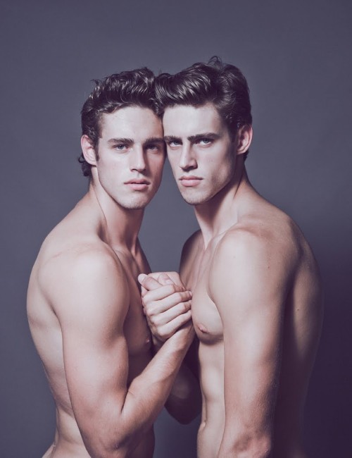 Naked boy twins