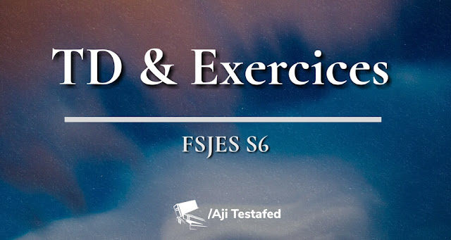 TD & Exercices S6 FSJES