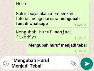 cara membuat huruf tebal di whatsapp