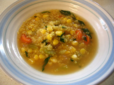 Quinoa Soup with Corn