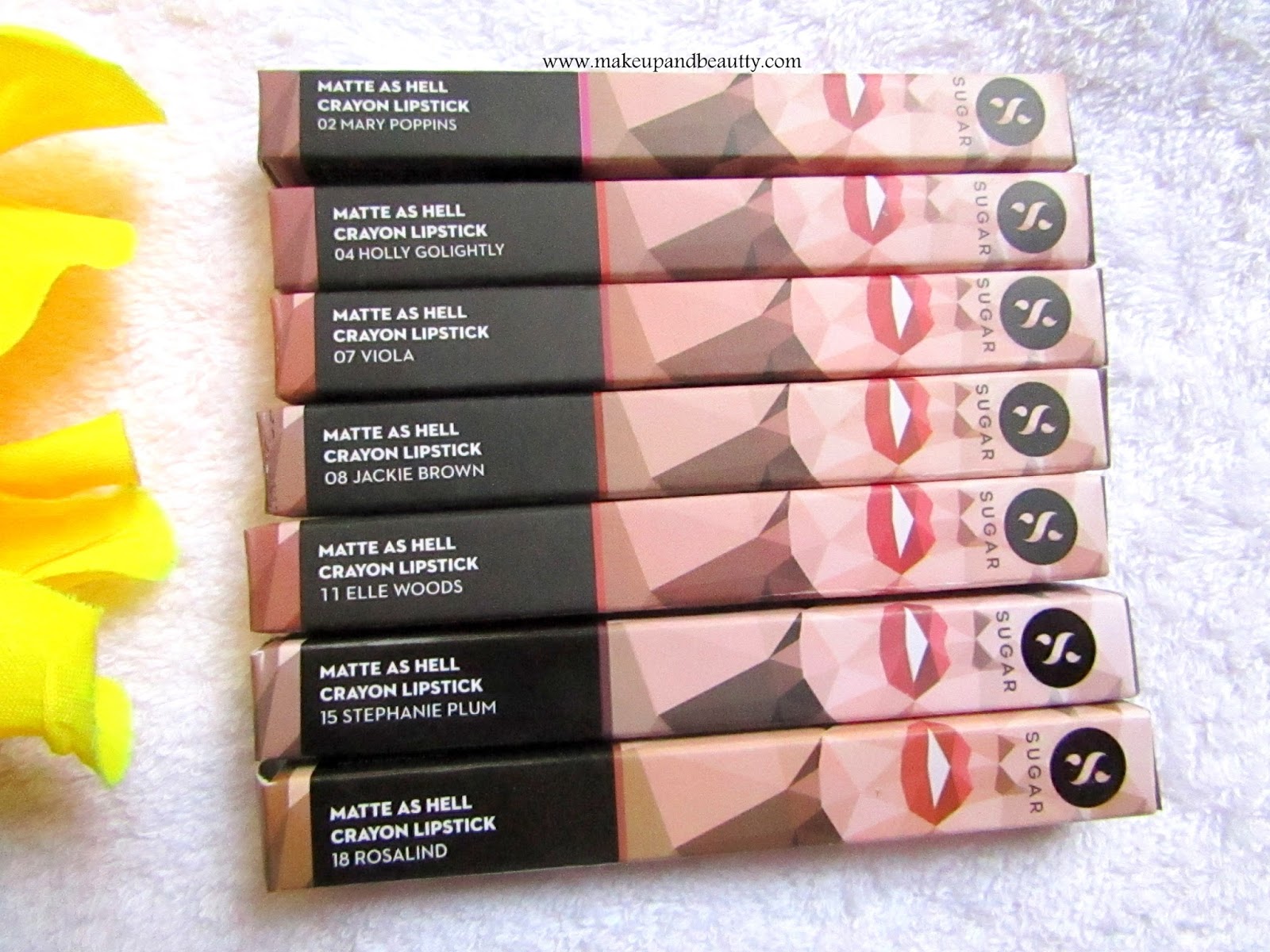 Makeup and beauty !!!: SWATCHES OF SUGAR COSMETICS MATTE AS HELL LIP CRAYON