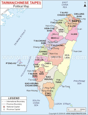 Taiwan Map Political Regional