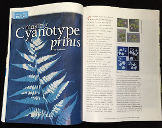 Quilting Arts, Cyanotype Article by Sue Reno, Image 1