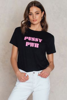 PUSSY POWER Feminism t-shirt.  PYGEAR.COM