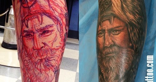 Tattoo uploaded by Ross Howerton  An old man with a mountain range on his  mind via Arlo DiCristina IGarlotattoos ArloDiCristina color  mountainrange oldman portraiture realism surreal  Tattoodo
