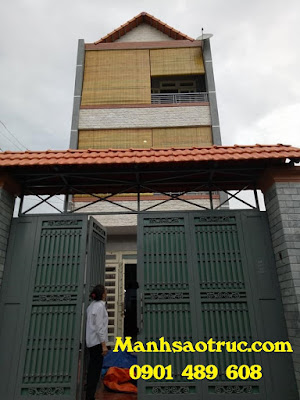 Mành sáo trúc che ban công