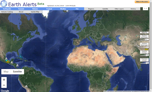 تحميل برنامج معرفة أحوال الطقس والكوارث الطبيغية عبر العالم Earth Alerts مجانا
