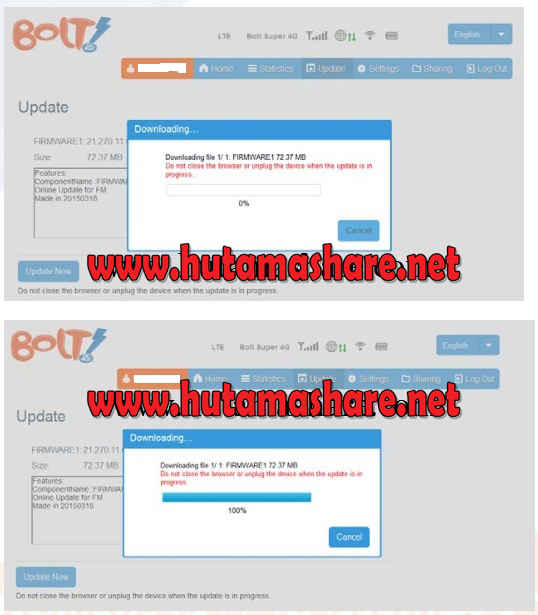 Cara Update Firmware Bolt Huawei Slim E5372s Hutama Share