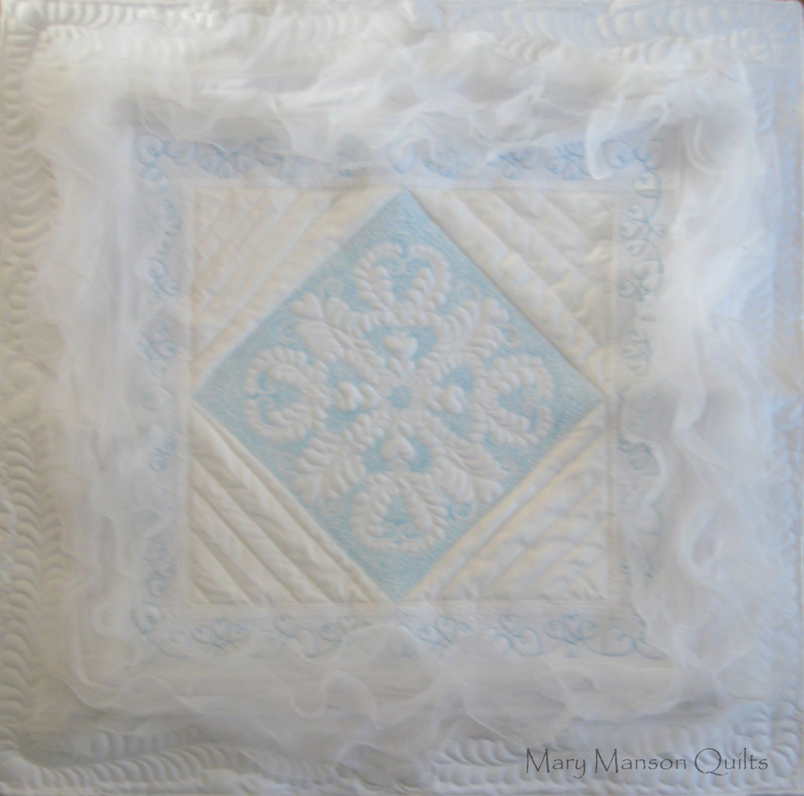 Mary Manson Quilts Finished Jennifer's Wedding Dress Quilt
