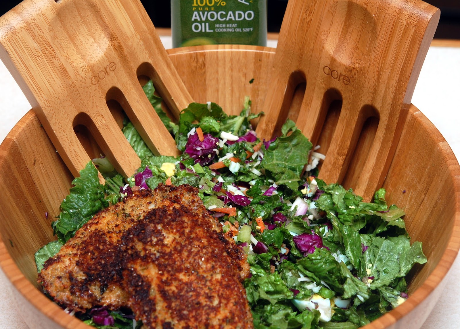 PAN FRIED TILAPIA OVER SALAD WITH AVOCADO OIL Hugs and Cookies XOXO