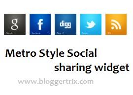 metro style social buttons