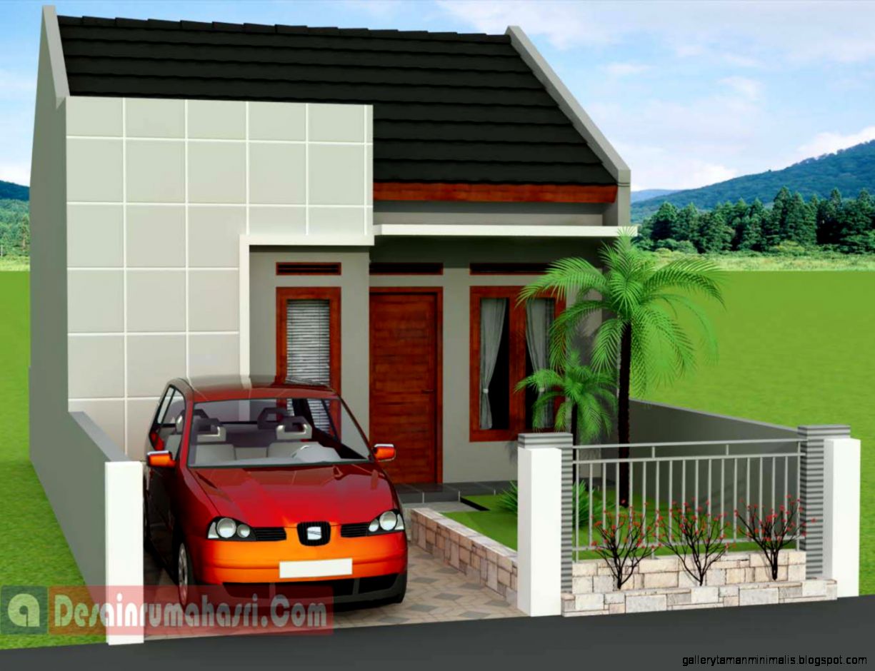 99 Model Desain  Gambar Contoh Taman Minimalis  Modern  