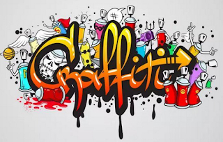 50 Gambar Graffiti di Kertas Keren Nama Huruf dan 3D 