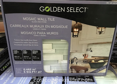 Golden Select Glass and Stone Mosaic Wall Tile - Gives your wall that clean and professional backsplash