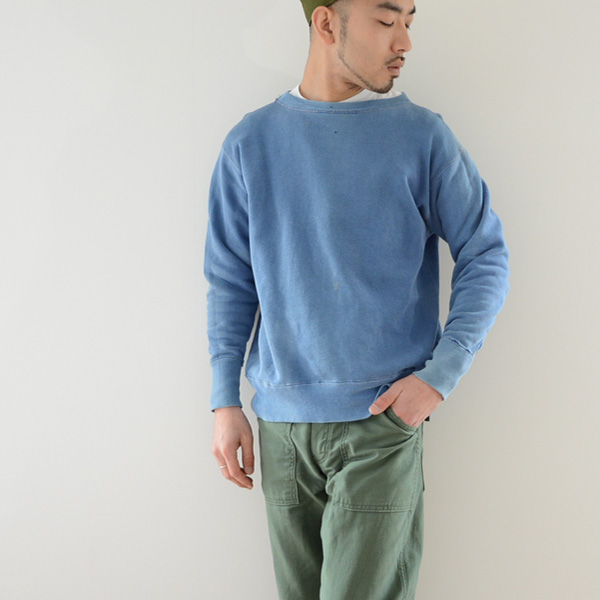 60s VINTAGE SWEAT SHIRT 水色 4本針 US