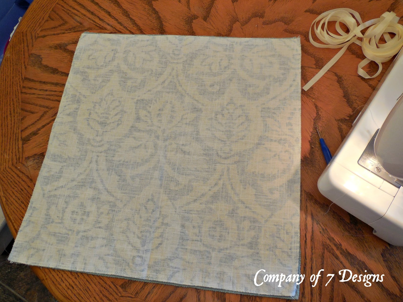 Company of 7 Designs Easy NO ZIPPER Slipcover Pillows Tutorial