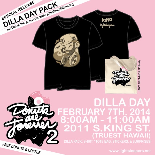 Donuts Are Forever 2 - “Dilla Day 2014” J Dilla T-Shirt by Lightsleepers & kaNO