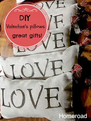 LOVE pillow for Valentine's Day www.homeroad.net