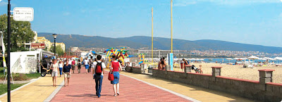 Promenade in Sunny Beach Bulgaria