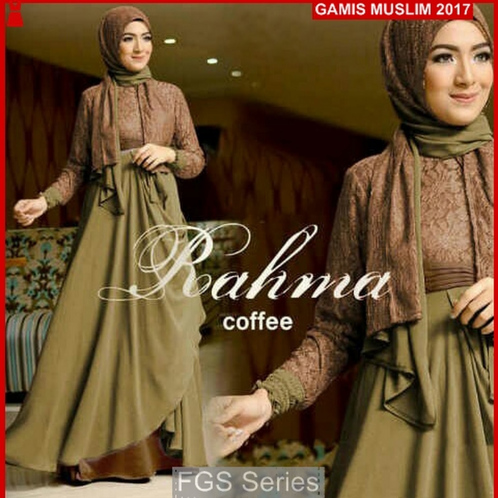 Foto Model Gamis Brokat Terbaru - Model Hijab Terbaru