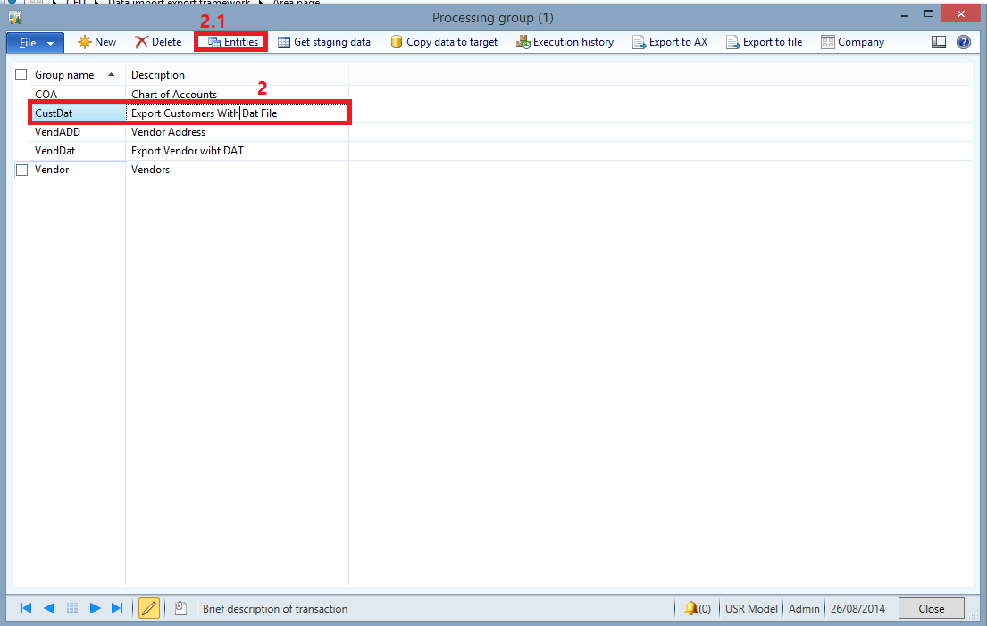 Dynamics AX Tips DIXF Part II Filter data before exporting to DAT