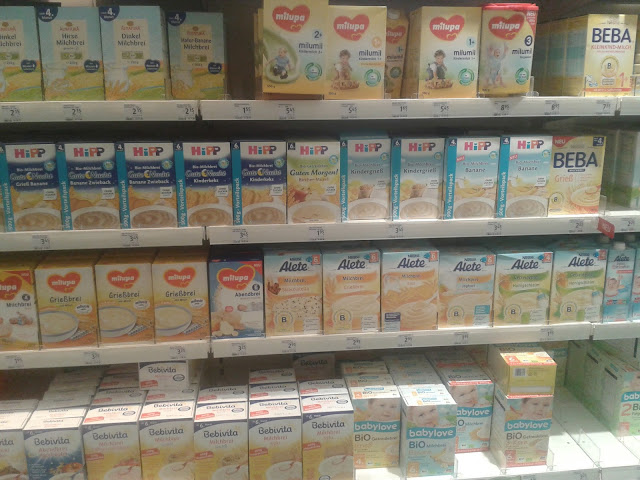 Milchbreipackungen im Drogeriediscounter