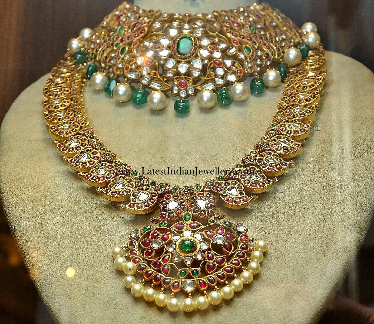 Bridal Manga Malai and Polki Choker Necklace - Latest Indian Jewellery