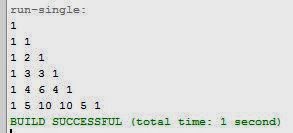 Get Pascal's Triangle - Netbeans Java Codes