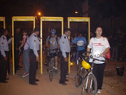 Entry of Cyclists competitors into "MET Ground" after "Security Check".