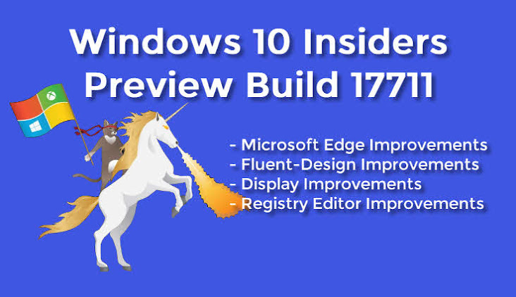 Windows 10 Insider Preview Build 17711 is now available to insiders in the Fast Ring