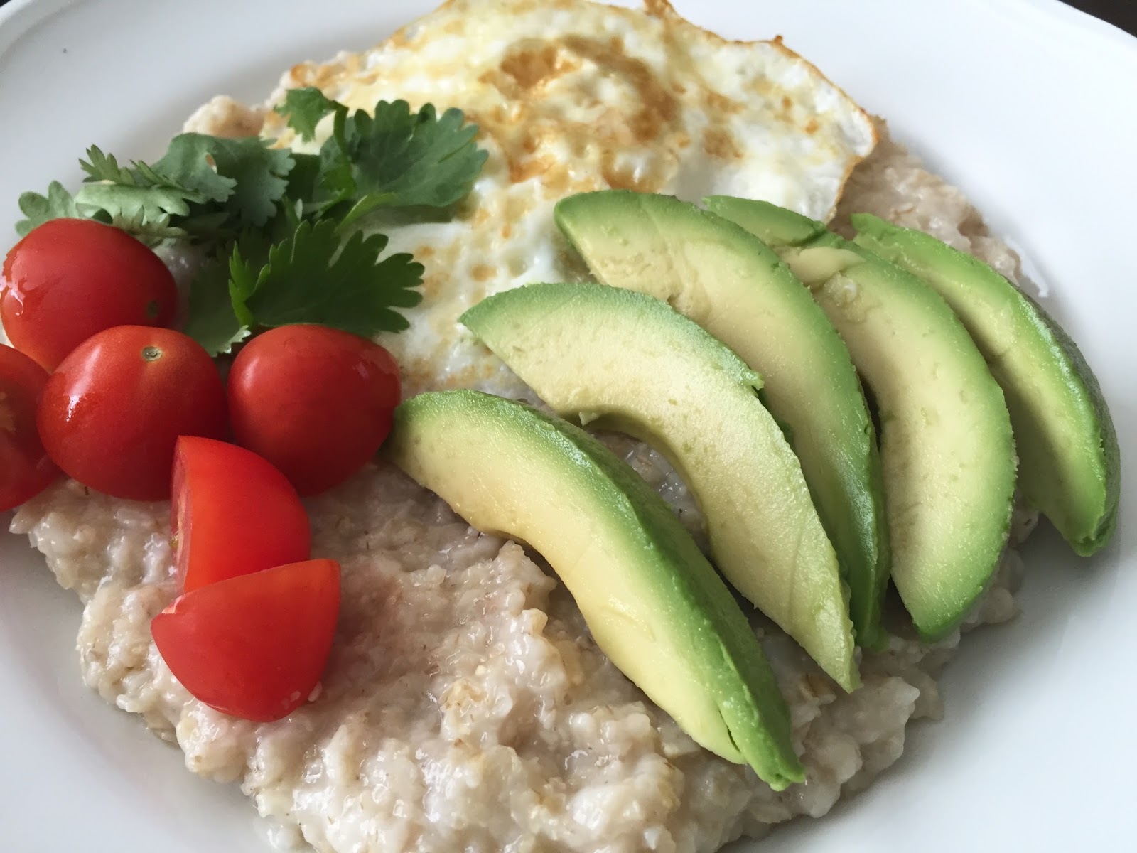 Savoury Oatmeal Fried Egg & Avocado