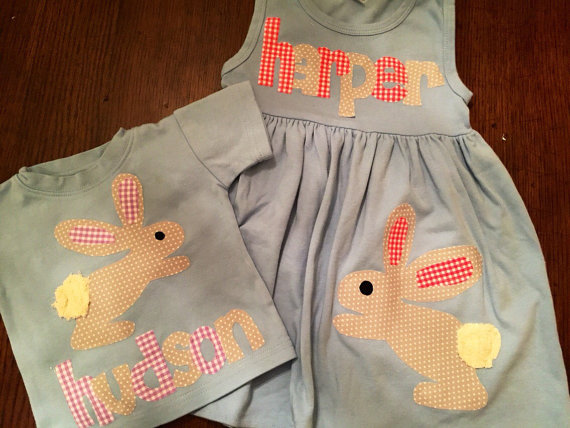 Coordinating Easter outfits for siblings