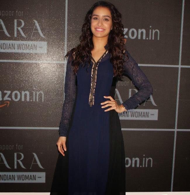 Shraddha Kapoor Hot Photos In Blue Anarkali Suit At AIFW Indian Fashion Week