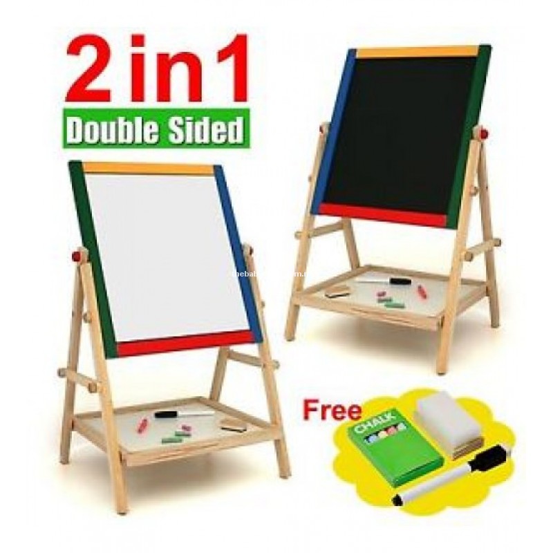 Aktiviti bersama anak dengan wooden blackboard/whiteboard Cikgu Norazimah