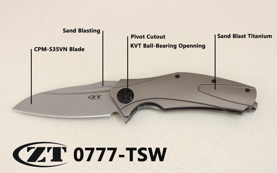 A DAI Zero Tolerance Knife A DAI Zero Tolerance ZT 0777 Sandblasting
