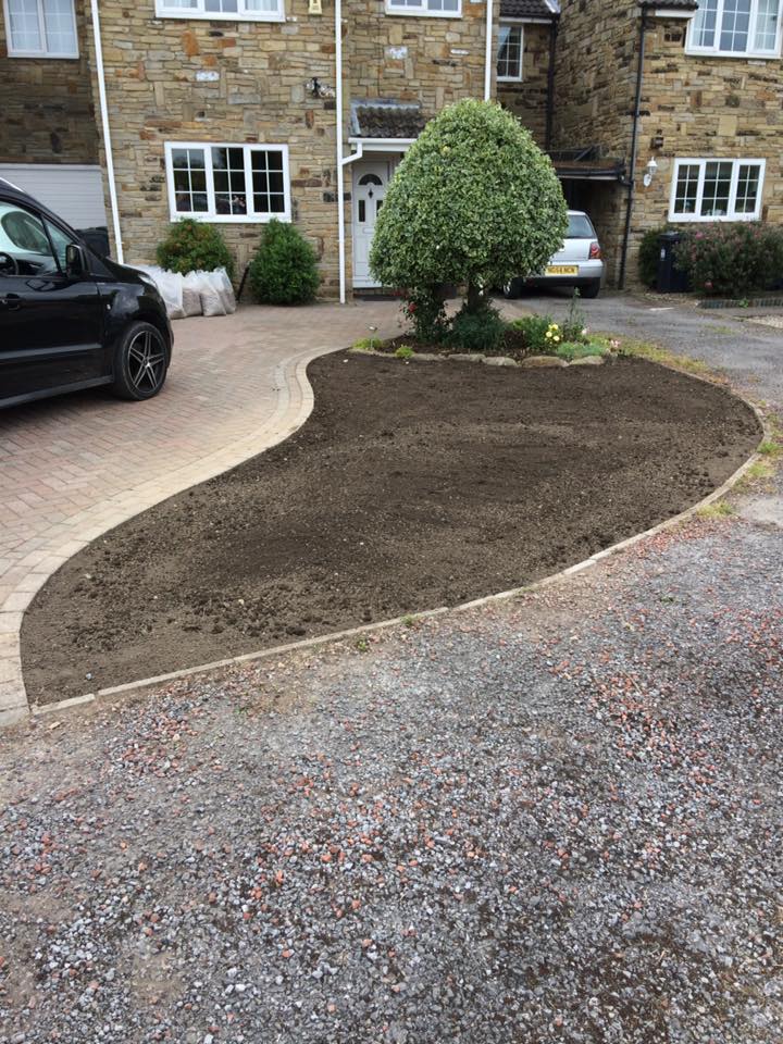 Garden gravel removal & turf planting bt the Garden of Weed'n team.