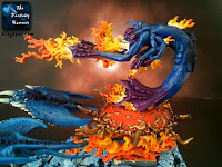 Chaos Daemons Burning Chariot of Tzeentch WiP 8 painting fire