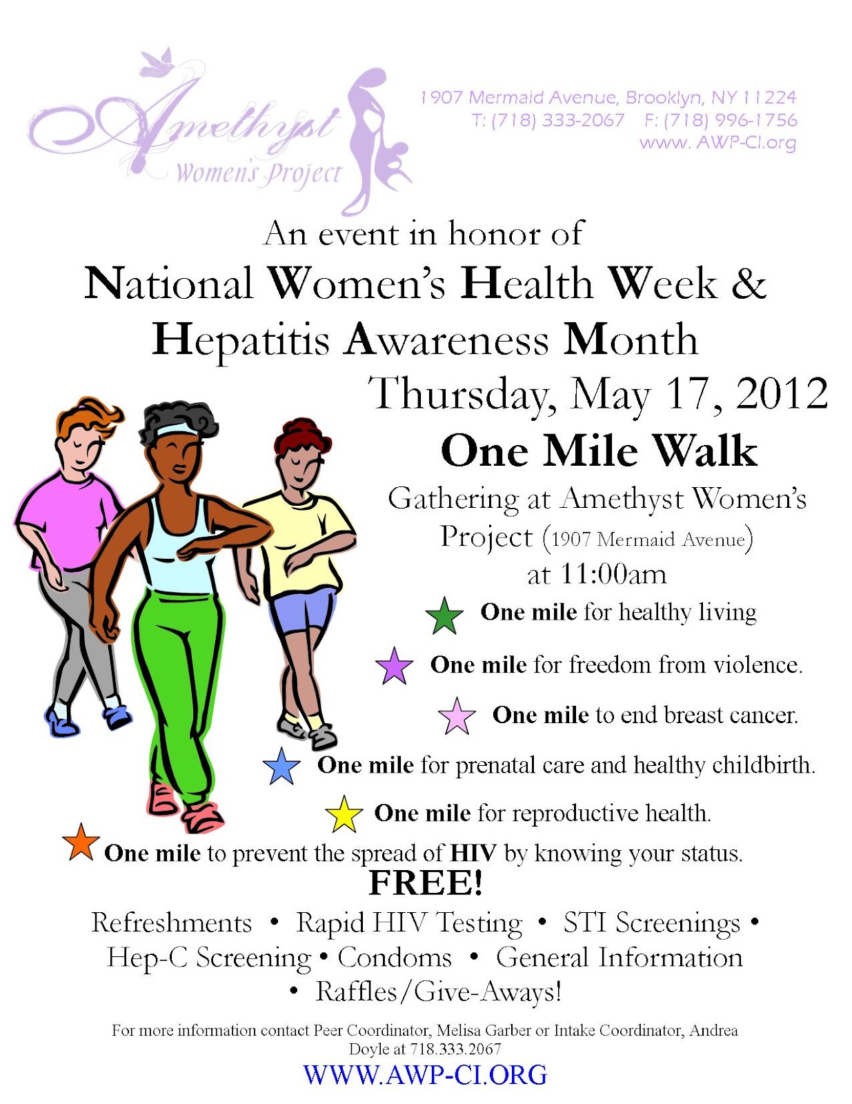 Amethyst Women's Project's BLOG National Women's Health Week