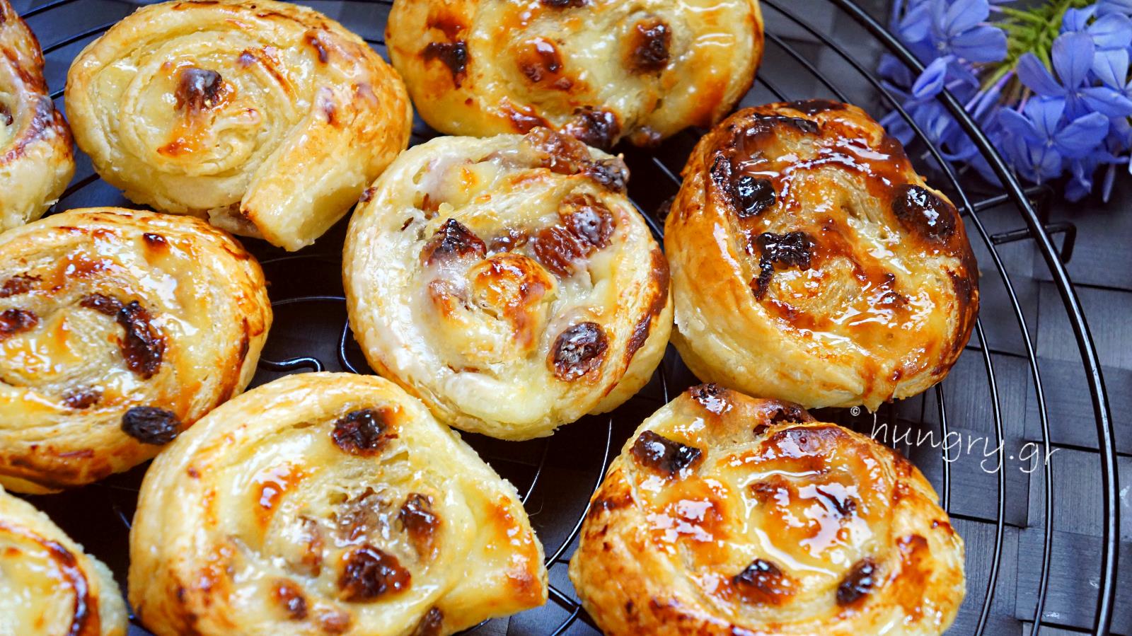 Kitchen Stories Cream & Raisin Puff Pastry Rolls