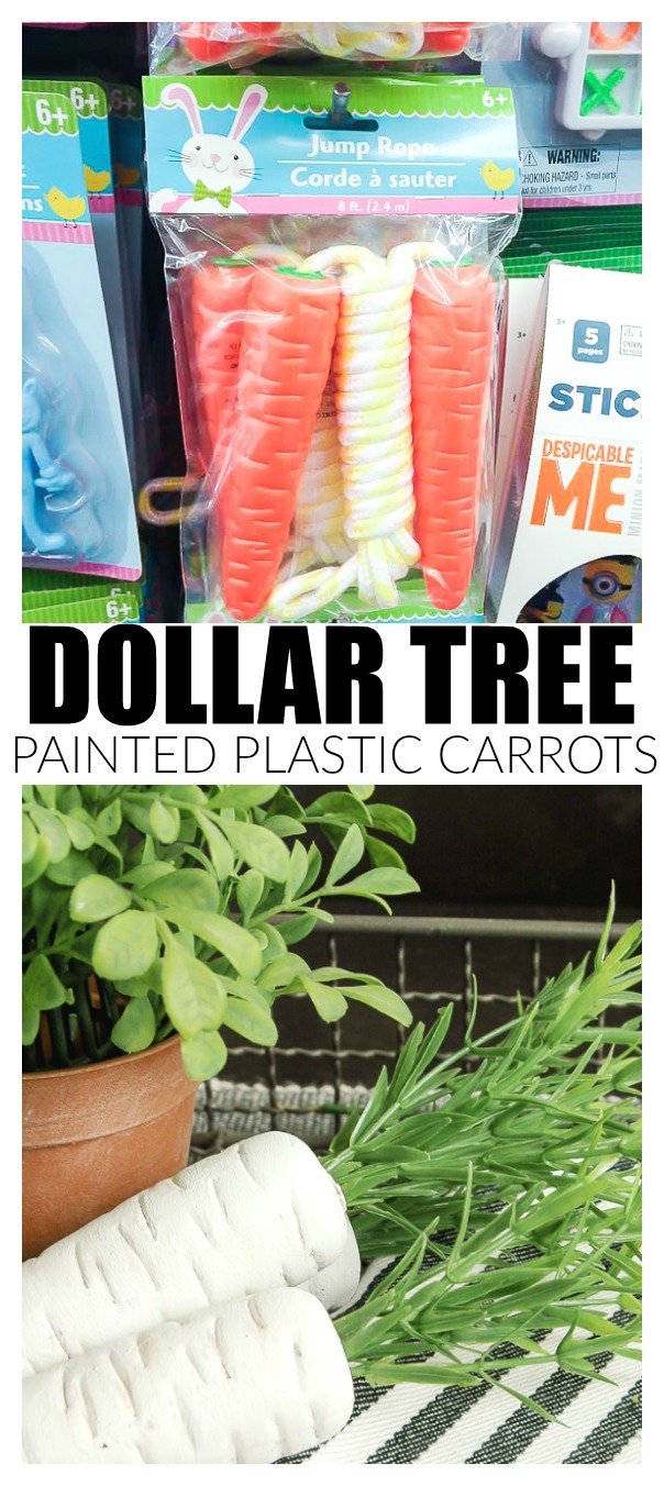 The perfect, inexpensive decor! How to make inexpensive Dollar Tree carrots look impressively real.