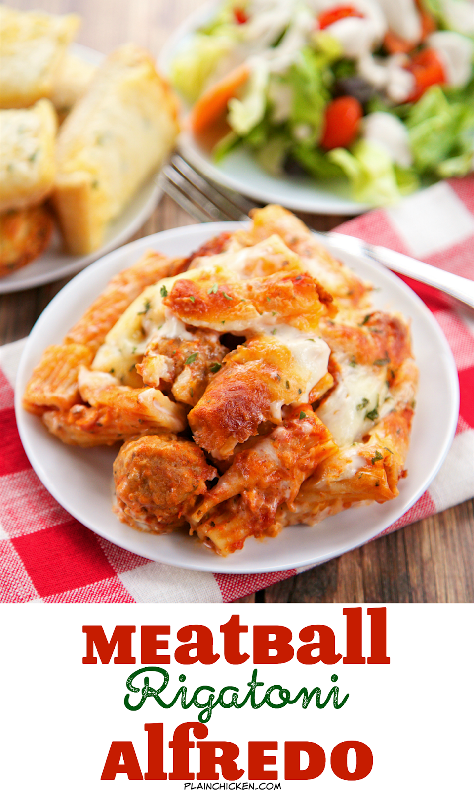 Meatball Rigatoni Alfredo Plain Chicken®